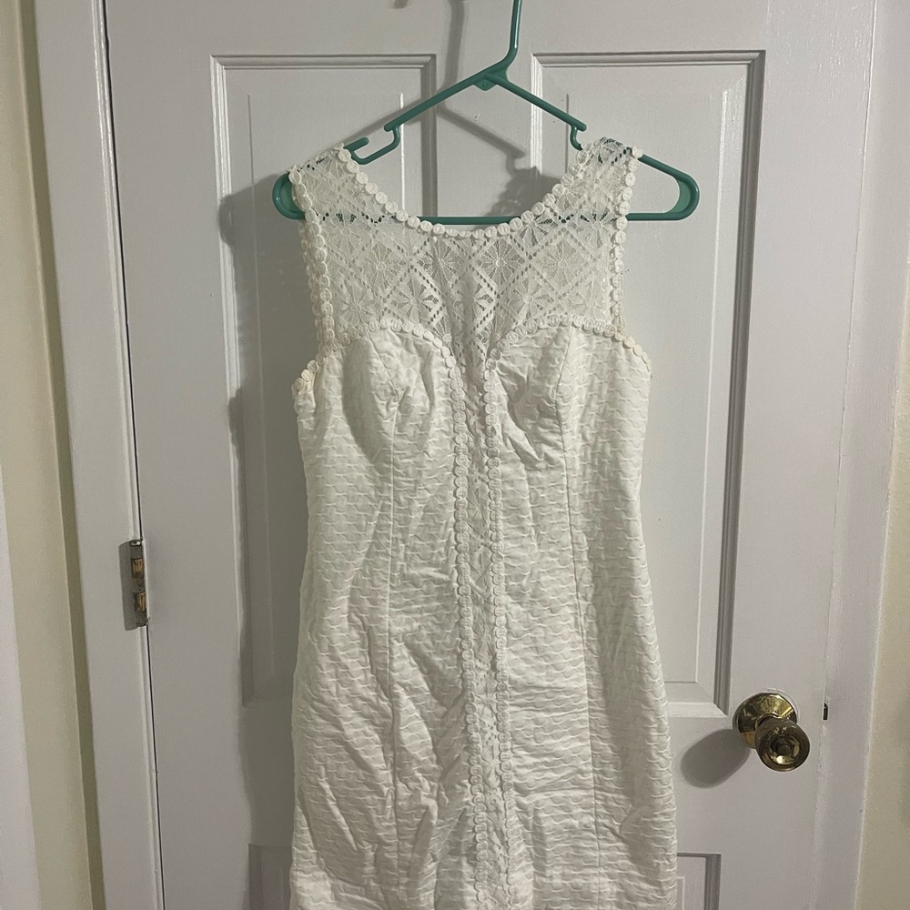 Lilly Pulitzer White Halter Sheath Mini Dress